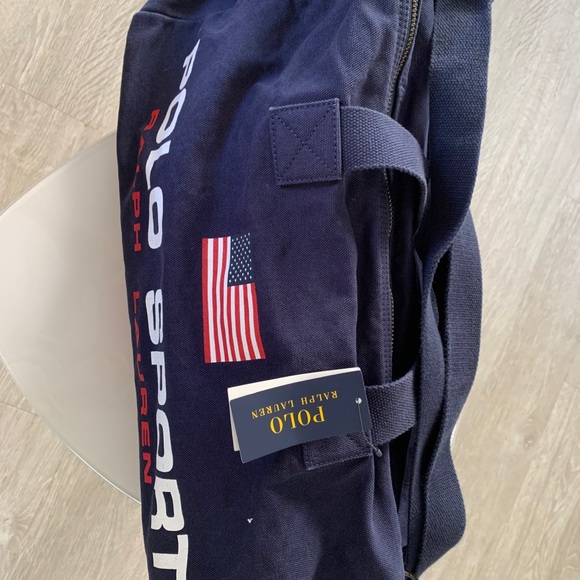 Ralph Lauren Other - Ralph Lauren Polo Navy Blue Logo Canvas Duffle Bag